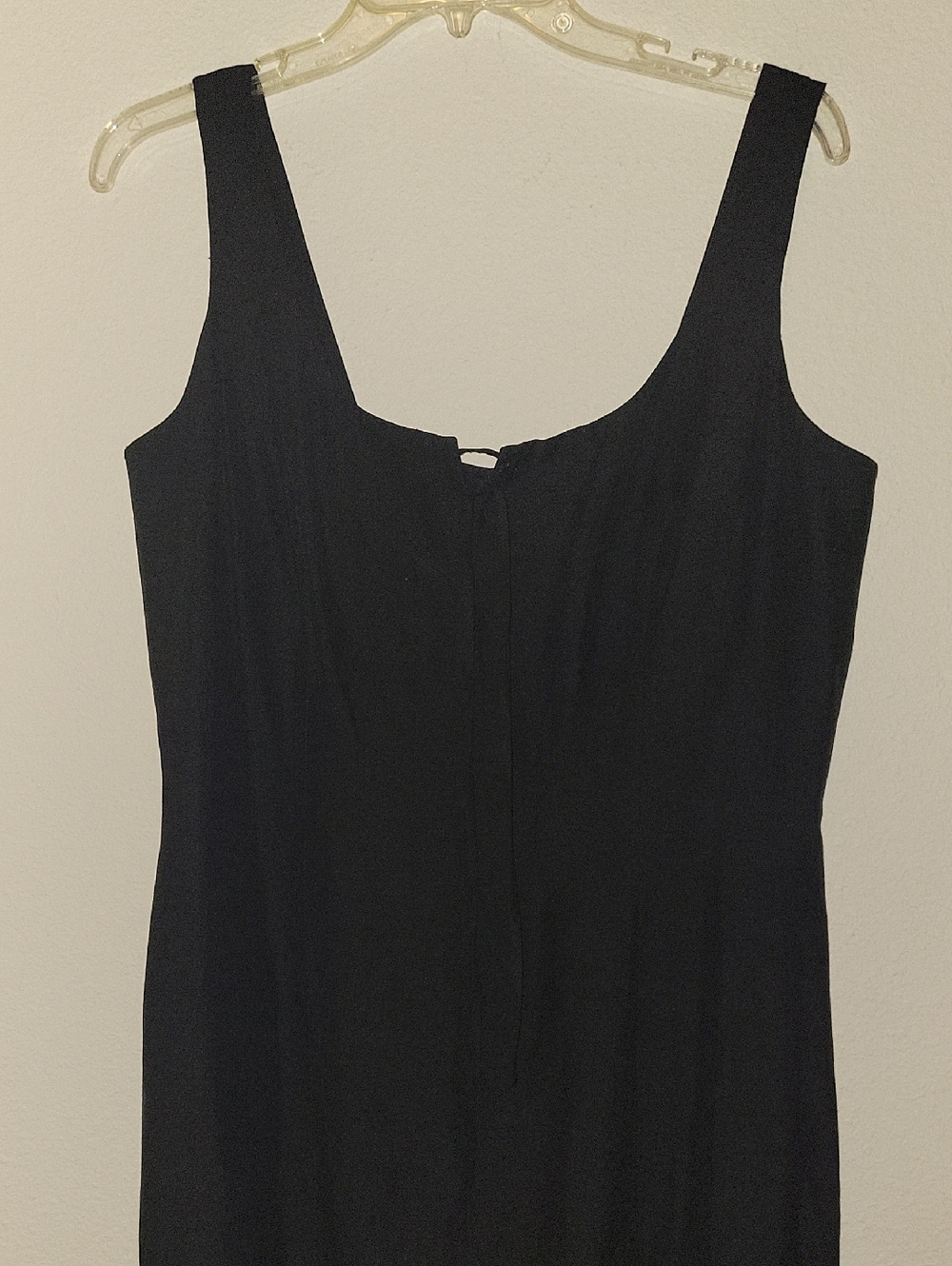 August Silk Maxi Dress, Silk/ Linen Blend, Black, 12, NWOT - Picture 5 of 11